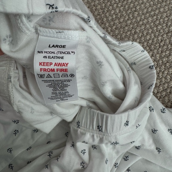 NWOT The White Company Jersey Floral Print Tie Hem Pyjama Set L - Picture 11 of 12